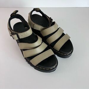 Dr. Martens Women's Blaire Tumbled Nubuck Leather Sandals